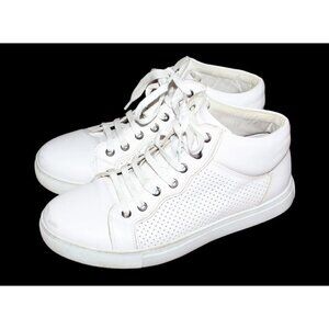 Zanzara Encore men casual white shoes leather High top fashion sneaker Size 8
